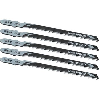 Dewalt Полотно для лобзика 70mm T Shank HCS (DT2077-QZ), 4 TPI, HCS, 5 шт., 70 mm, 4 mm, 100 mm (DT2077-QZ)