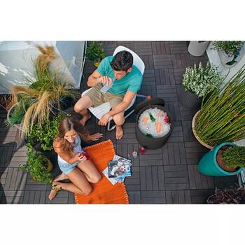 Keter Cool Stool 29200045939, 43.7x43.7x44.3cm, скамейка 3-в-1, ведро для льда, устойчив к УФ (29200045939)