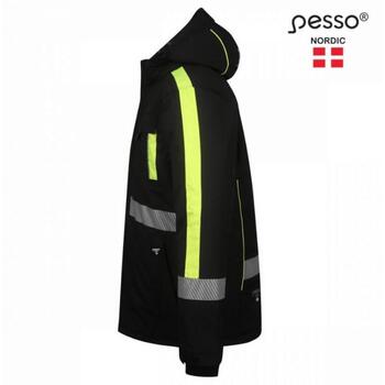 Ziemas jaka Nova, melna/dzeltena, 5XL, Pesso (NOVA_J-5XL&PESSO)