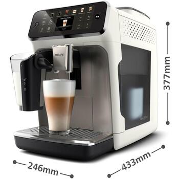 Кофеварка Philips EP4443/70, мощность 1500 Вт, объем резервуара для воды 1.8 Л, 2 чашки, 2 носика, 12 программ, TFT дисплей (EP4443/70)
