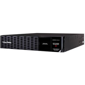 CyberPower Akumulatora korpuss BP48VP2U02, 48 V, 9 Ah, 2U, 8 akumulatori, melns, īpašības: karstais maiņas akumulators (BP48VP2U02)
