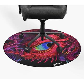 Arozzi Zona Round Floor Pad AZ-ZONA-PAD-CHAOS, 121см, 3мм, микрофибра, нескользящий, для офиса (AZ-ZONA-PAD-CHAOS)