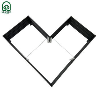 Paaugstinātā dārza dobe KLASIKA Wood Look L – formas, pelēka: 150x150x75x75x75x75 cm, h-30 cm; 76763 KLASIKA (76763)