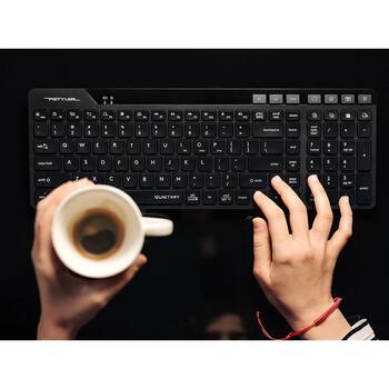 A4Tech Fstyler клавиатура A4TKLA47726, 2,4GHz, Bluetooth, 10м, черный, мембранная, 12 мультимедийных клавиш (A4TKLA47726)