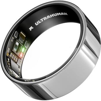 Ultrahuman Умное кольцо Air UHRA-AS-12, размер 12, Space Silver, титан, 24 мАч, Bluetooth 5.0 BLE, 100 м, iOS, Android, VO2 max (UHRA-AS-12)