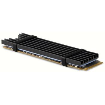 Axagon M.2 охладитель CLR-M2L3, 77 x 22 x 3 мм, черный, 2 термопрокладки, монтажные материалы (CLR-M2L3)