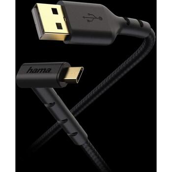 Hama USB кабель 00187215, 1.5m, черный, USB 2.0, Micro-USB разъем, USB Type-A разъем, 2A, 480Mbit/s (00187215)