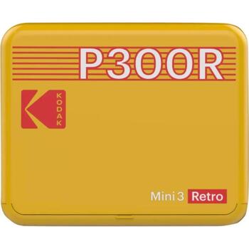 Kodak P300R Mini 3 Retro желтый, P300RY, 76,2x76,2mm, 300x300dpi, 1xКартридж, беспроводной, перезаряжаемая батарея (P300RY)