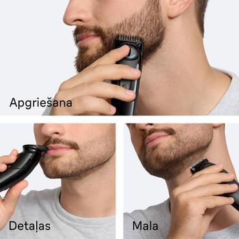 Braun Bārdas Trimmeris Series 3 BT3560, bezvadu, 40 garuma pakāpieni, 0.5-20 mm, 50 min, NiMH akumulators (BT3560)