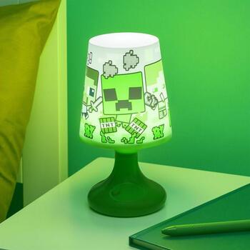 Paladone Minecraft настольная лампа PP13387MCF, 18,5см, 4,5В, LED, 1 лампочка, режим цветовой фазы, настольная (PP13387MCF)
