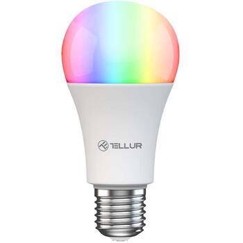 Tellur Умная WiFi Лампа E27 TLL331341, 9W, 820lm, 2700K-6500K + RGB, 2.4GHz, диммируемая (TLL331341)