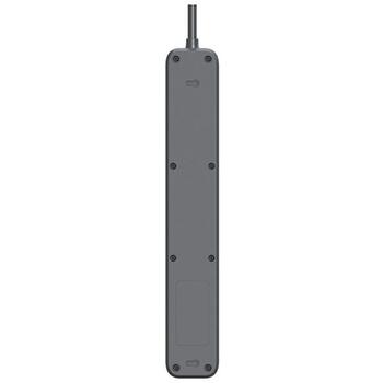 Tracer Удлинитель TRALIS47685, 5м, 4 розетки, 3x USB A, графит, выключатель, заземление (TRALIS47685)