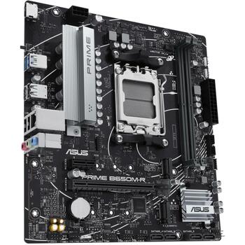 Asus Mātesplate PRIME B650M-R, AM5, DDR5, 96 GB, 2 M.2, 4 SATA III, 2.5 Gb Ethernet, 7.1 audio, RGB LED (PRIMEB650M-R)