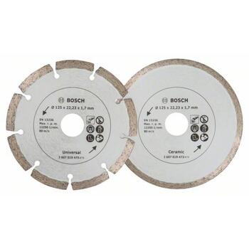 Dimanta griešanas diski flīzēm un būvmateriāliem, Ø115mm, 2 gab., 2607019478 BOSCH (2607019478)