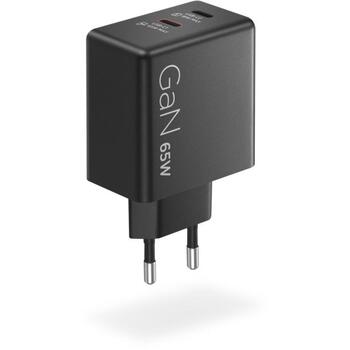 Lenovo strāvas adapteris Dual USB-C 65W GaN G0A6065BEU, 65 W, USB-C, GaN tehnoloģija, 2 USB porti (G0A6065BEU)