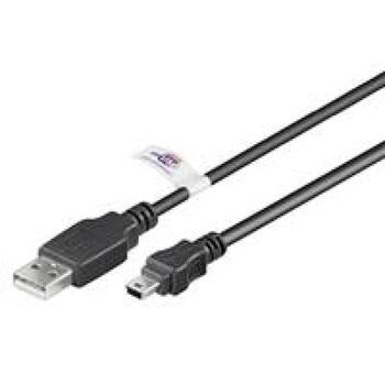Logilink Кабель USB CU0014, 1.8м, USB 2.0, USB-A на Mini-USB B, 480 Мбит/с, двойное экранирование, AWG 30, черный (CU0014)