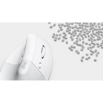 Logitech Lift вертикальная эргономичная мышь RIGH 910-006475, 4000 DPI, 4 кнопки, RF беспроводная + Bluetooth, белая (910-006475)