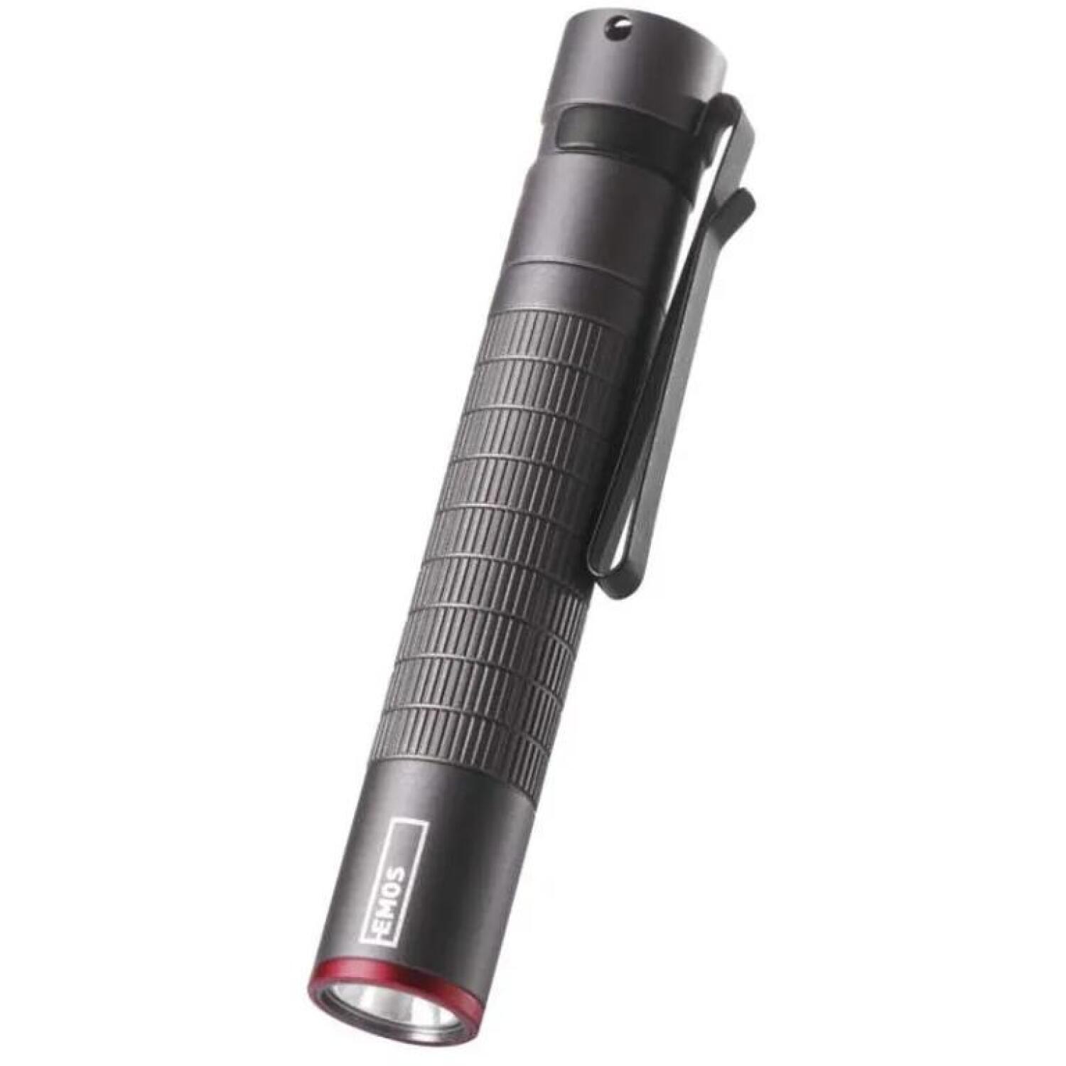 Emos CREE LED металлический фонарик P3150, 100 lm, 1x AAA, алюминий, IP65, 3 ч время работы, зажим, петля (P3150)