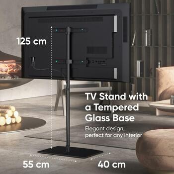 Onkron televizora statīvs TS5065-B, 30-60 collu, maksimālā slodze 41 kg, VESA 100x100-400x400 mm, melns (TS5065-B)