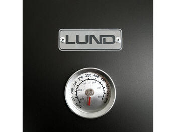 Lund угольный гриль 99902, 47x34 см, 121x50x71 см, 12.5 кг, сталь, черный, крышка, регулировка воздушного потока, термометр (99902)