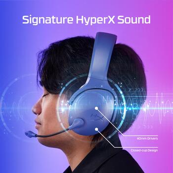 HyperX Cloud Jet AM7A0AA гарнитура, 40мм, 32Ω, 106дБ, 20-20000Гц, 2.4ГГц, Bluetooth 5.3, 15м, USB Type-A, игровая (AM7A0AA)