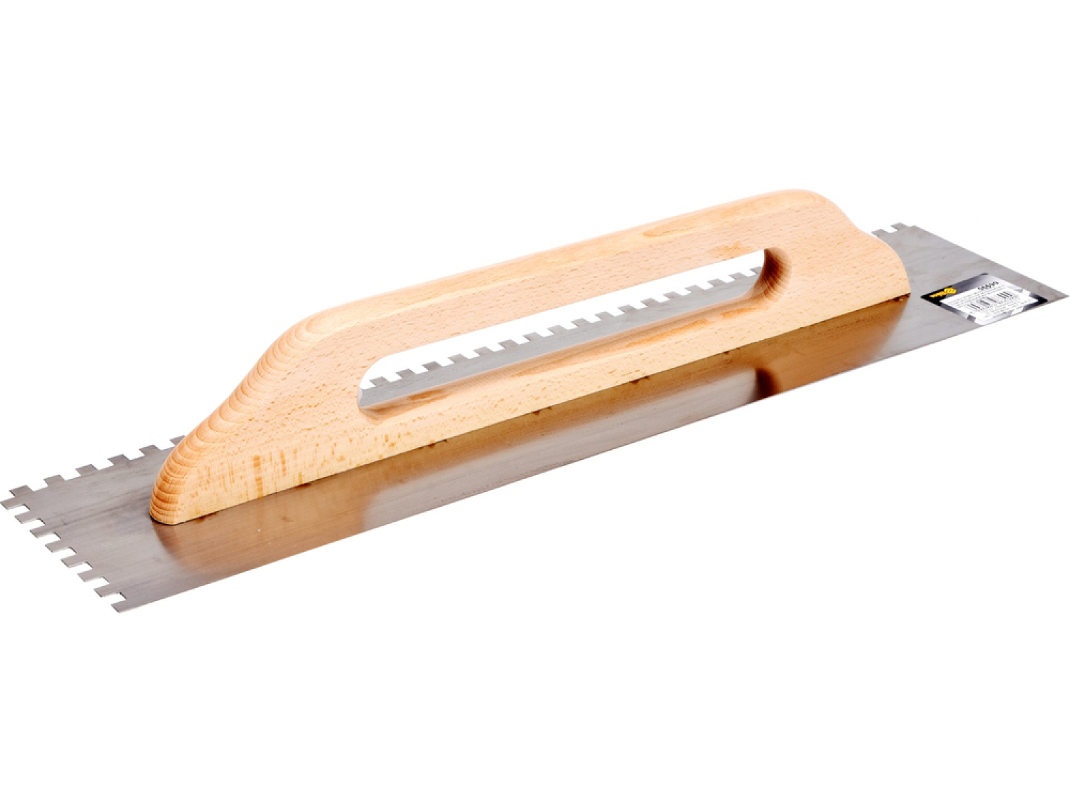 Lāpsta ar koka rokturi, VOREL, 06690, 580 mm, nerūsējošais tērauds, 8x8 mm zobu izmērs (06690)