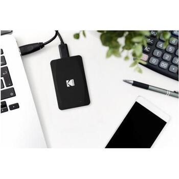 Kodak Портативный SSD X220 EKSSD256GX220K, 256 ГБ, USB-C 3.1 Gen 2, 500 МБ/с, ударопрочный, компактный дизайн (EKSSD256GX220K)