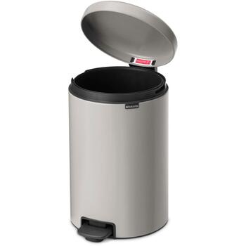 Brabantia NewIcon 254406 педальное ведро, 20 л, Soft Grey, нержавеющая сталь, тихое закрывание крышки (254406)