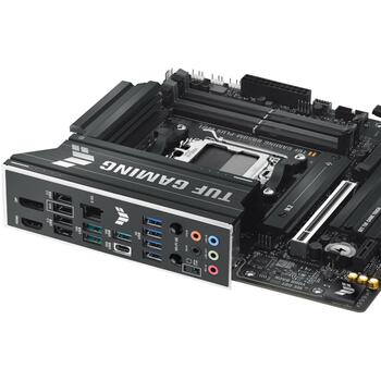 Asus Dēlis TUF GAMING B850M-PLUS WIFI, AMD AM5, DDR5, 192 GB, 4 x DIMM, 3 x M.2, 4 x SATA III, 7.1 audio, Wi-Fi 6E, Bluetooth 5.3 (TUF GAMING B850M-PLUS WIFI)