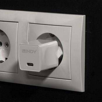 Lindy Зарядное устройство 73410 20W, Входное напряжение 100-240V, USB Type-C 1, Защита от перегрузки, Защита от перенапряжения (73410)