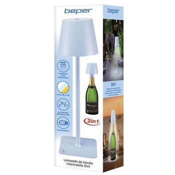 Beper Настольная лампа P201UTP124, 5 В, 110 лм, 2 Вт, IPX4, регулируемый белый свет, USB-разъем, 1 LED лампочка (P201UTP124)