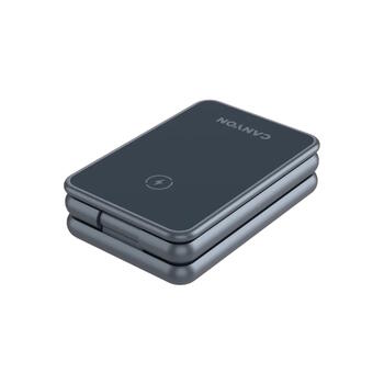 Kompakts salokāms bezvadu lādētājs ar 15 W ātro uzlādi un 3 in 1 funkciju OnCharge 309 Metal CNS-WCS309M CANYON (CNS-WCS309M)
