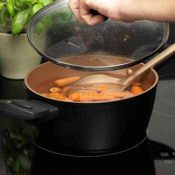 Russell Hobbs Opulence кастрюля RH01669BEU7, 20см, черная, алюминий, антипригарное, можно мыть в посудомоечной машине (RH01669BEU7)