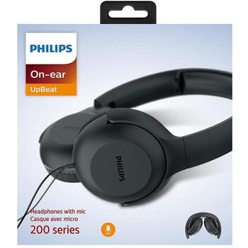 Philips Vadu austiņas TAUH201BK/00, 1.2 m, 32 mm, 102 dB, 32 Ω, melna krās., salokāma konstrukcija (TAUH201BK/00)
