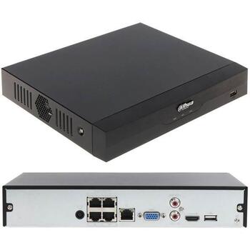 Dahua NVR4104HS-P-EI сетевой видеорегистратор, 4 IP канала, 16 МП, 80 Мбит/с, 4 PoE порта, 1 SATA III, 36 Вт, 2 USB (NVR4104HS-P-EI)