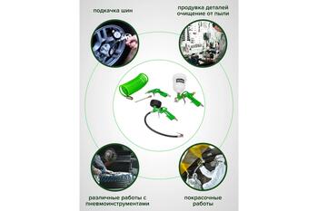 Rockforce Krāsošanas pistole RF-SGK-51, 0.6l, 12atm, 1.5mm, 300l/min, augšējais trauks, ātrā savienojuma, 5 daļas (RF-SGK-51)