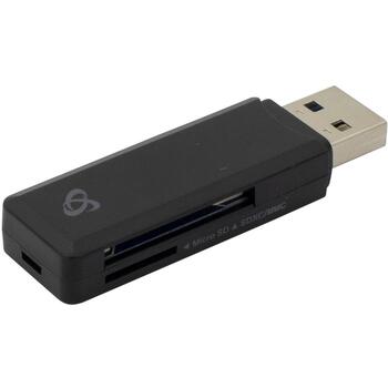 Sbox кардридер CR-01, USB 3.0, 5Gbps, 1xmicro SD, 1xSD/SDHC/SDXC (CR-01)
