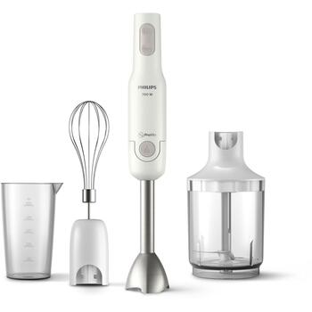 Philips Погружной блендер HR2545/00 700 Вт, 2 скорости, белый, металлический вал, пластиковый корпус, эргономичный дизайн (HR2545/00)