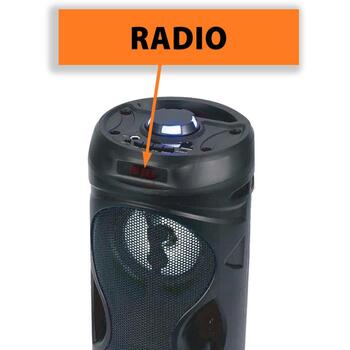 Manta SPK815 караоке-колонка, 15 Вт RMS, Bluetooth 5.0, FM-радио, USB/TF/микрофон/AUX, LED, 3 ч (SPK8150000001)