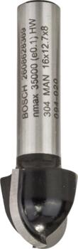 Divpus.pusap.frēze, HM R=8 mm, l=13 mm,kāts 8mm, Rokas frēzēm, malu frēzēm IELIEKTO GROPJU FRĒZE STANDARD FOR WOOD, 2608628369, BOSCH (2608628369)