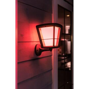 Philips Hue уличный настенный светильник Econic 8718696170571, 15Вт, 1140лм, IP44, 2000-6500K, LED, черный, диммируемый, Bluetooth (8718696170571)