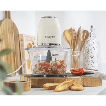Salter Кухонный измельчитель EK6686CRMVDE, 500W, 1.2L, 2 скорости, нержавеющие лезвия (EK6686CRMVDE)