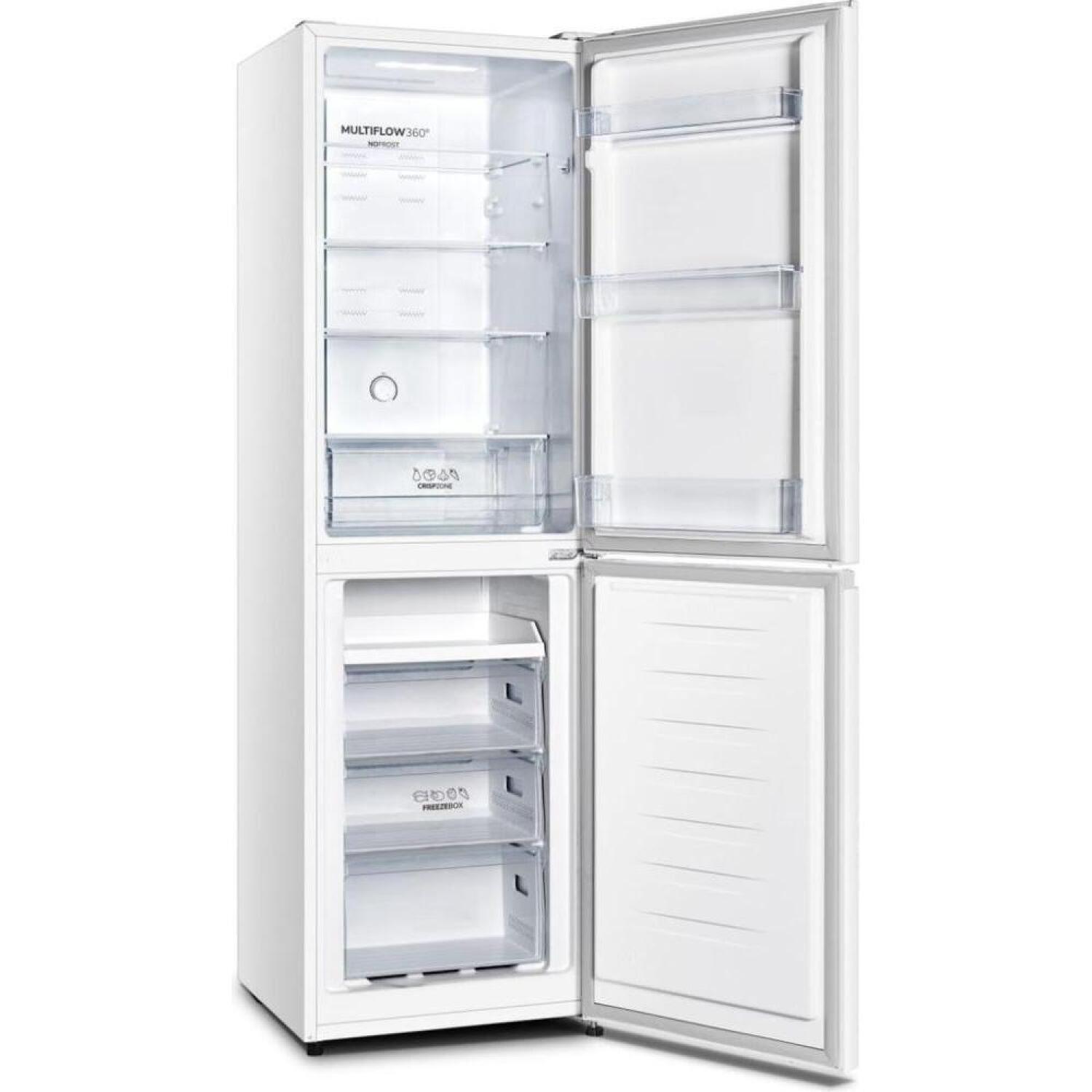 Gorenje Холодильник с морозильником NRK418ECW4 20007237, 256л, 171л, 85л, 5кг/24ч, E, 37дБ, 2 двери, 3 полки, No Frost Plus (NRK418ECW4)