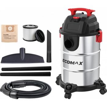 Ecomax putekļu sūcējs sausai un slapjai sūkšanai EMX 25L EM19307-25BA&EMX, 900W, 25l, 153mbar, 32m³/h, 220-240V, 3m (EM19307-25BA&EMX)