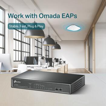 8-портовый настольный коммутатор 10/100Mbps с 4-портовым PoE, TP-Link, TL-SF1008LP, 8× 10/100 Mbps, 4× PoE, 41 W (TL-SF1008LP)