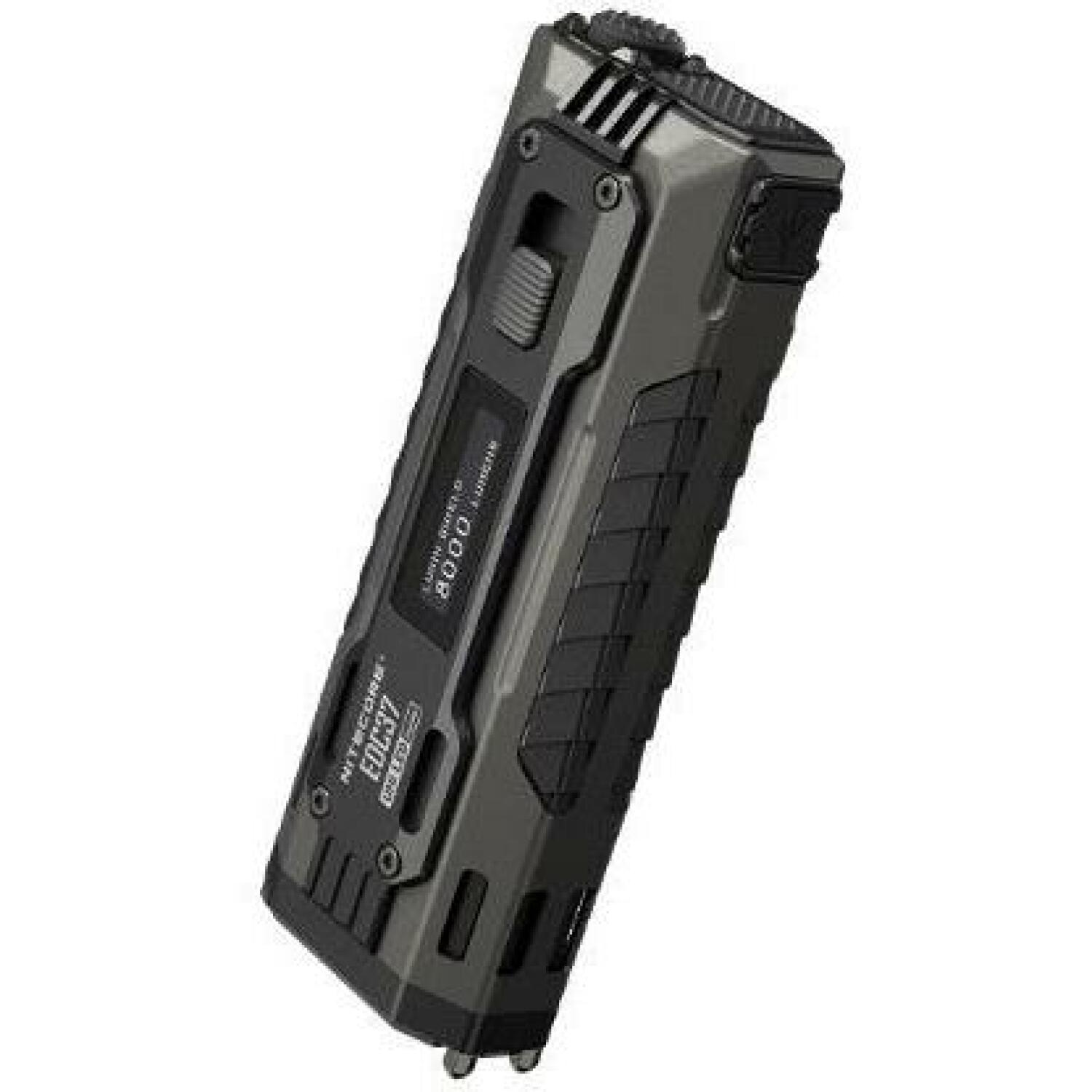 Nitecore EDC37 gaismas lukturis, 8000 lm, 420 m, 8000 mAh Li-Ion akumulators, USB-C uzlāde, OLED displejs, IP54 (EDC37)