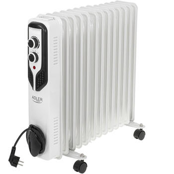 Eļļas sildītājs AD 7818, 2500W, balts; AD 7818 ADLER (AD 7818)