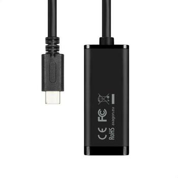 Axagon USB-C гигабитный Ethernet адаптер ADE-SRC, 1000 Mbit/s, 1 RJ-45 порт, USB питание, Plug and Play, поддержка VLAN (ADE-SRC)