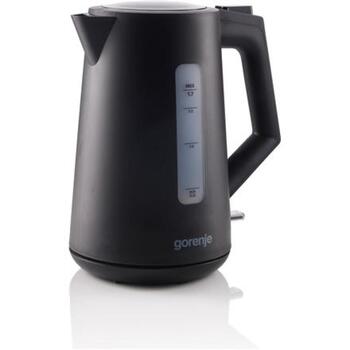 Gorenje K17OPB чайник, 2200 W, 1.7 L, пластик, 360° поворотная база, черный, автоматическое отключение, защита от кипения без воды (K17OPB)