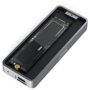 Digitus корпус для SSD DA-71157, 20Gbps, USB-C 3.2, M.2 NVMe, алюминий, 1 x внутренний M.2 2230/2242/2260/2280 (DA-71157)